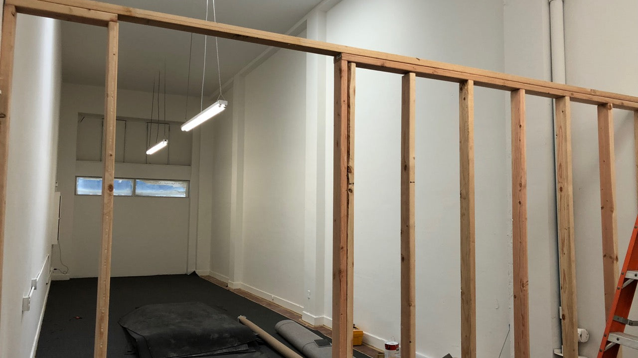 SlimFold Studio Partition Wall Going Up