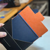 Passport Wallet with AirTag Pocket in RFID-Navy/Orange